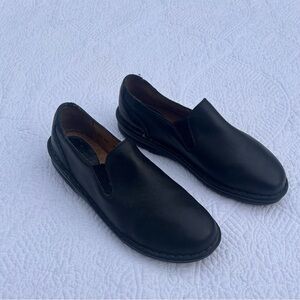 Born Black Leather Slip-On Flats